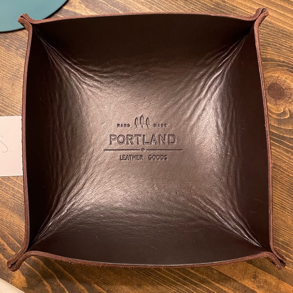 Portland Leather Goods Dark Brown Valet Tray
